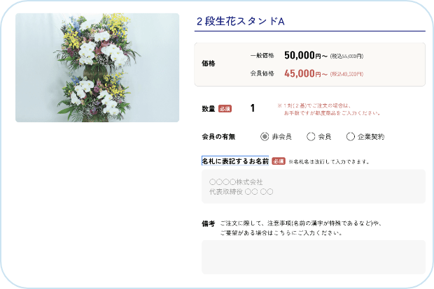商品に関する情報を入力する